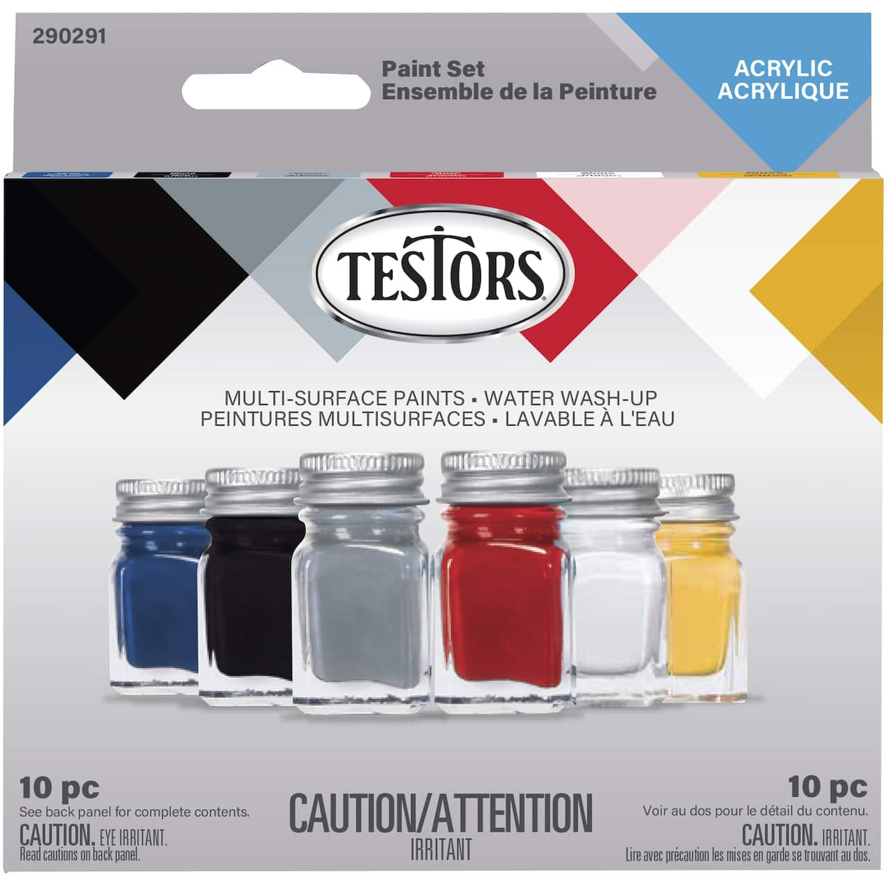 Testors Wooden Derby Car Primary Acrylic Paint Set